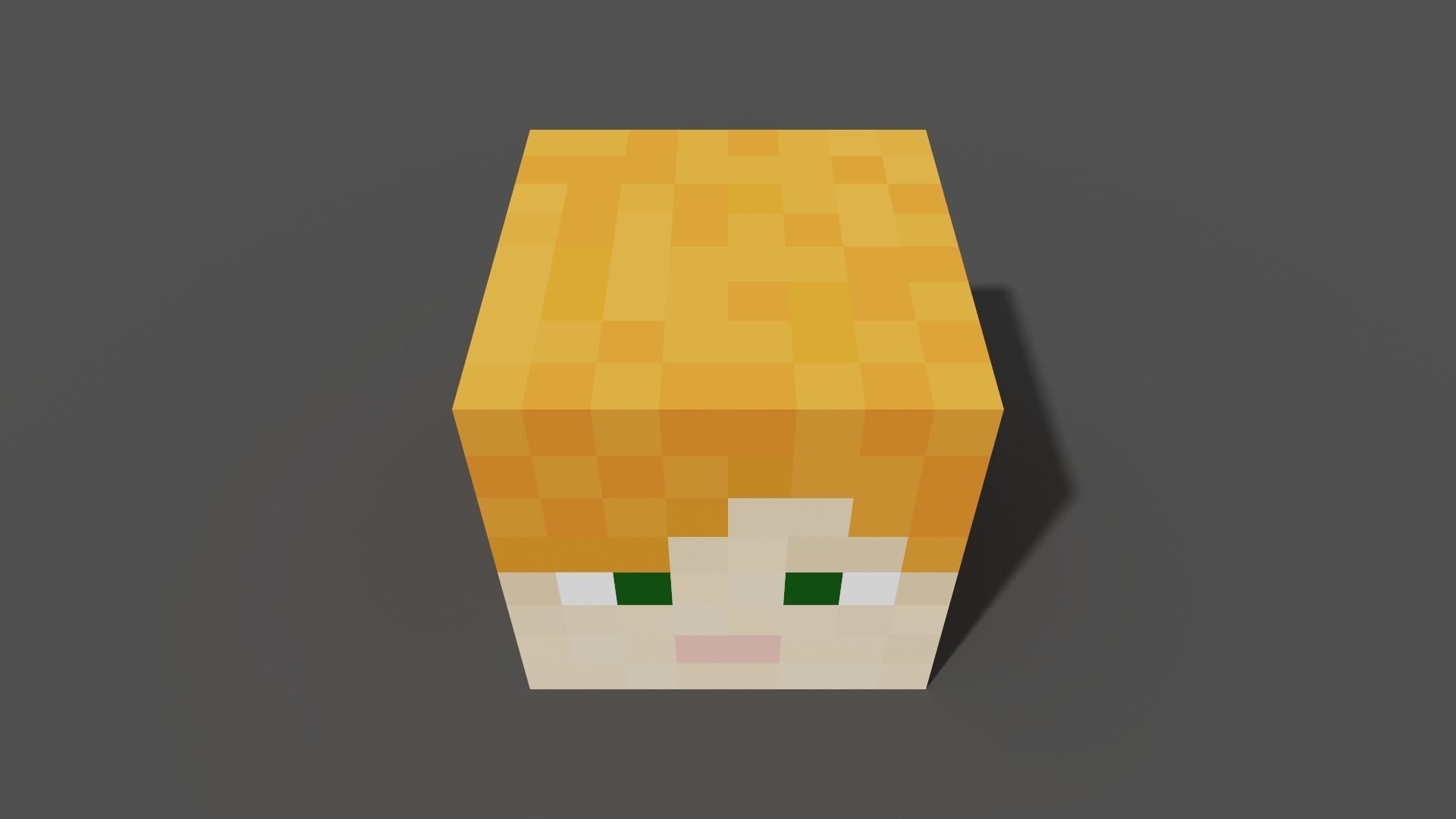 MineCraft Alex head model Low-poly 3D model_3