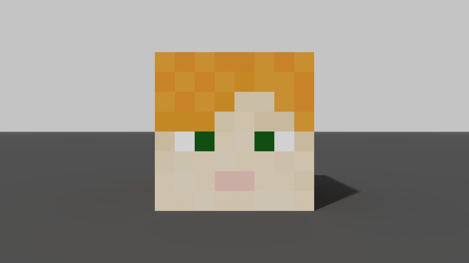 MineCraft Alex head model Low-poly 3D model_2