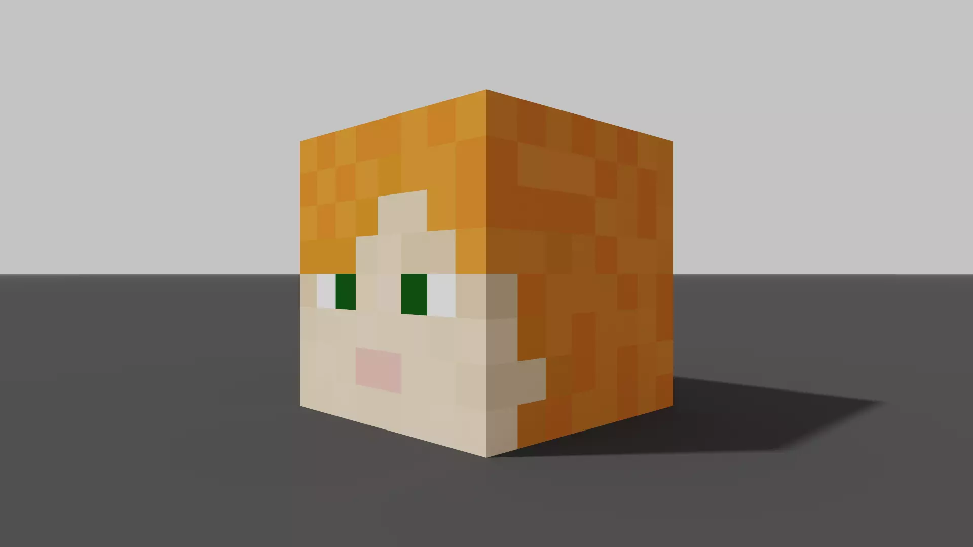 MineCraft Alex head model Low-poly 3D model_0