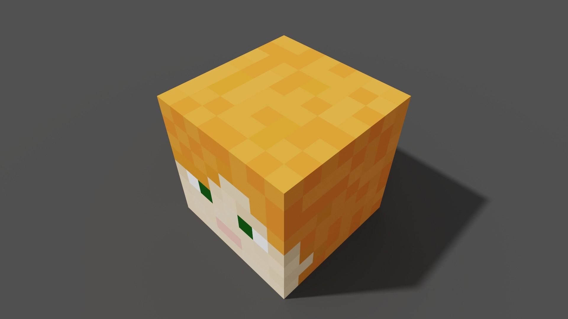 MineCraft Alex head model Low-poly 3D model_1