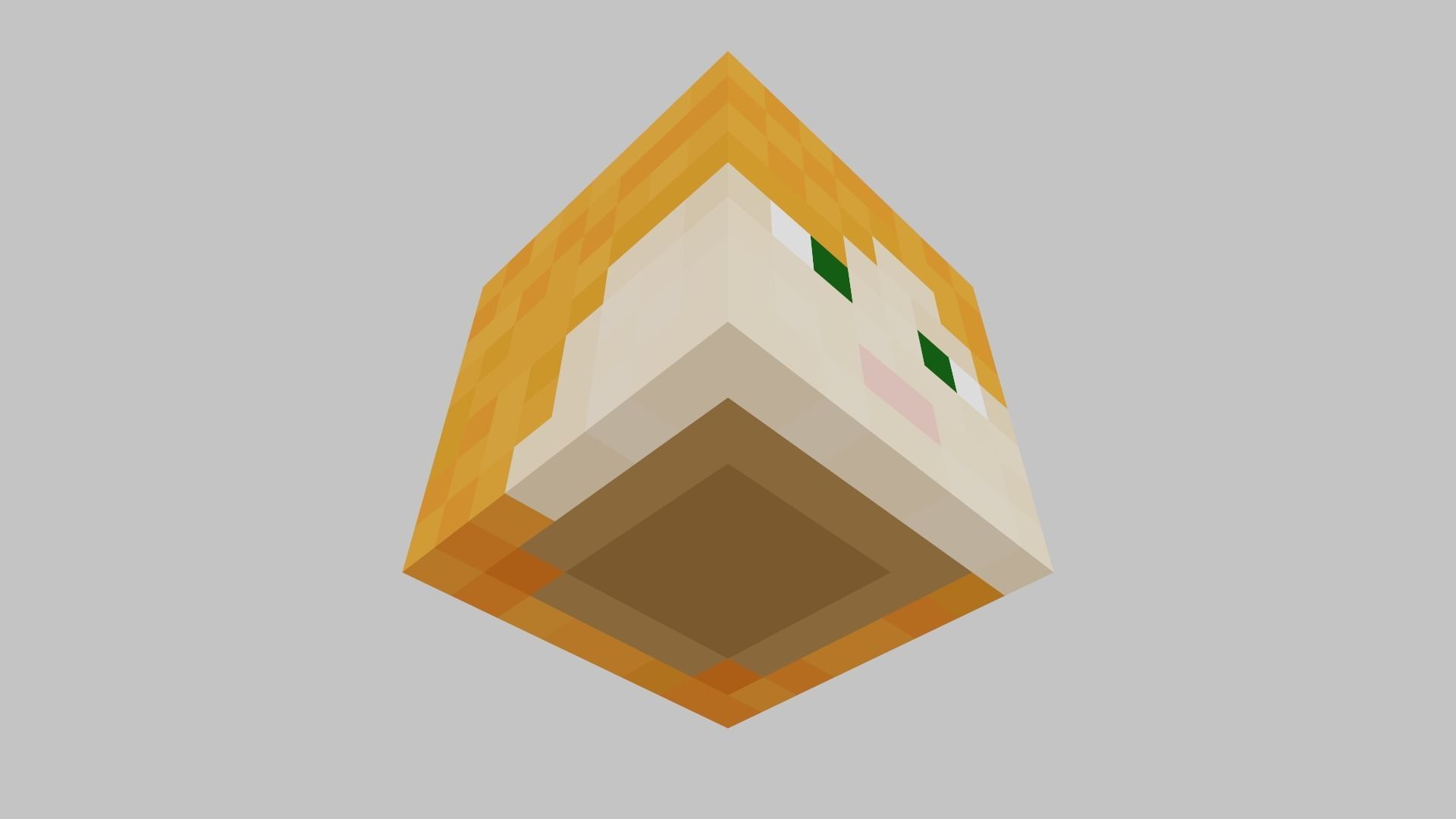 MineCraft Alex head model Low-poly 3D model_9
