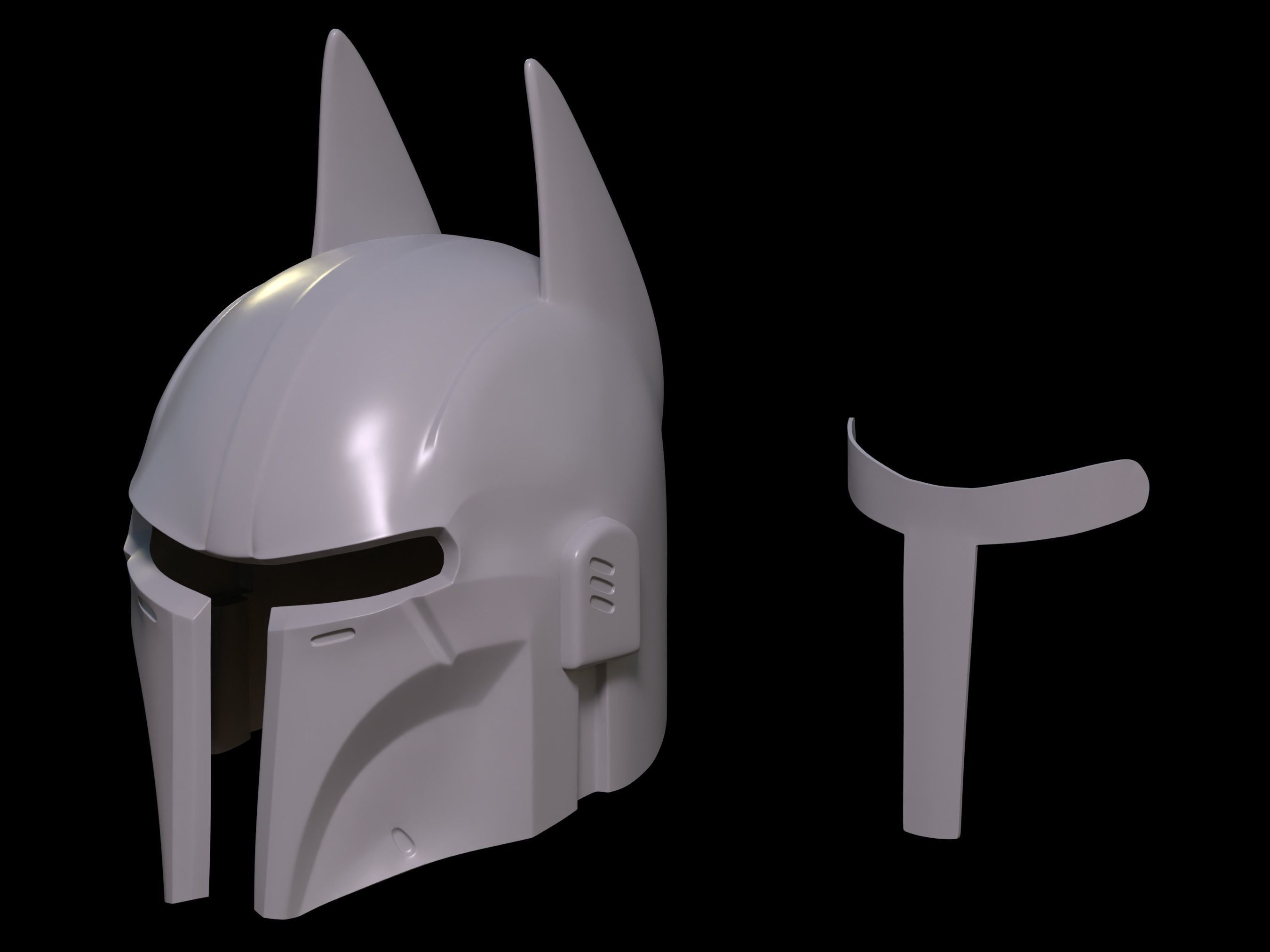 Bat Mando helmet 3d print file 3D print model_5