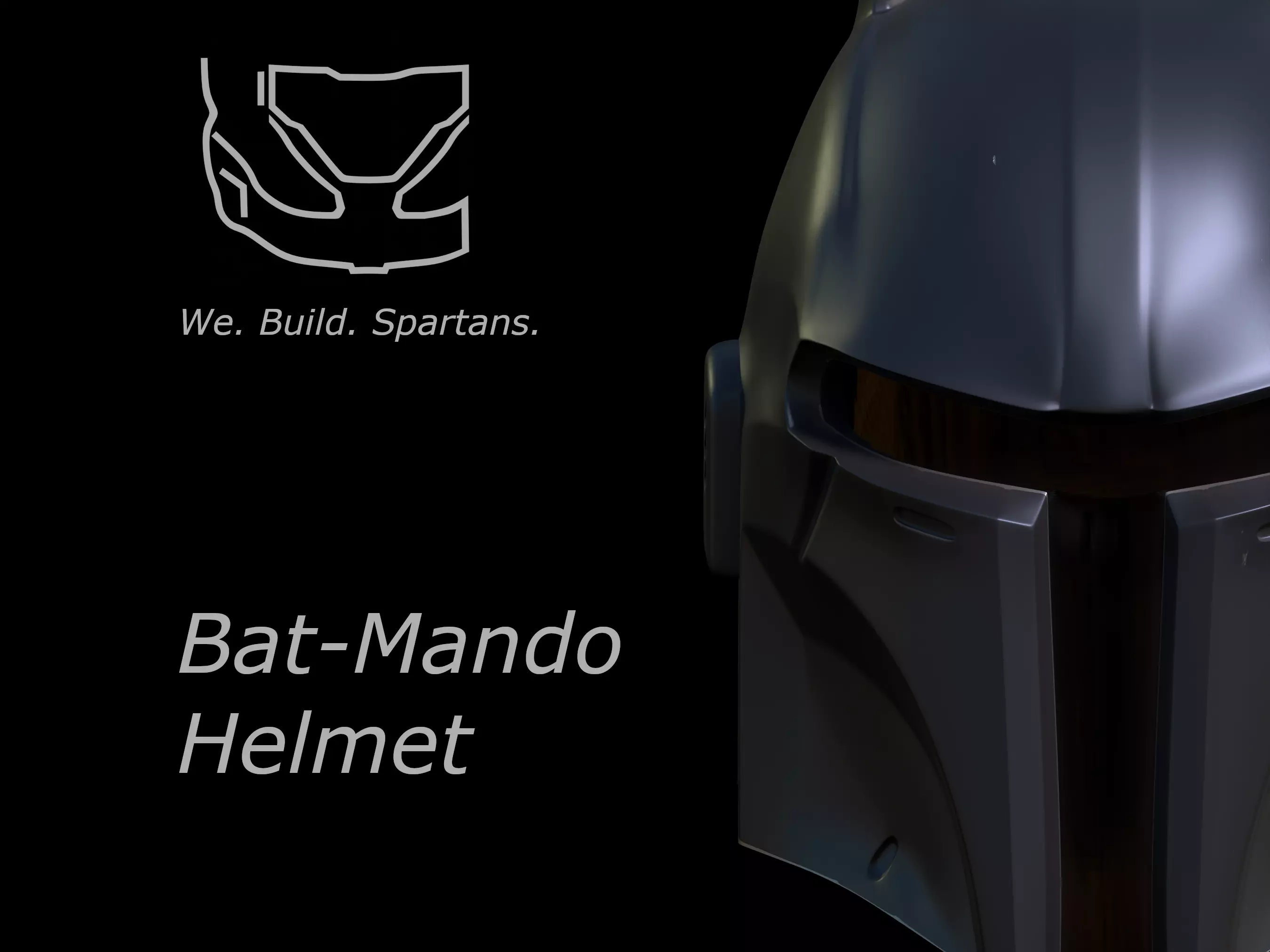 Bat Mando helmet 3d print file 3D print model_0