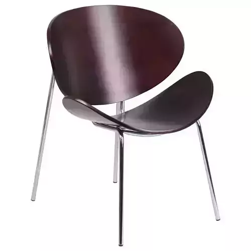 Wood Seat Waiting Room Chair with Metal Frame