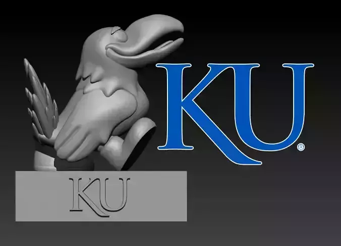 NCAA - KANSAS JAYHAWKS FOOTBALL MASCOT STATUE
