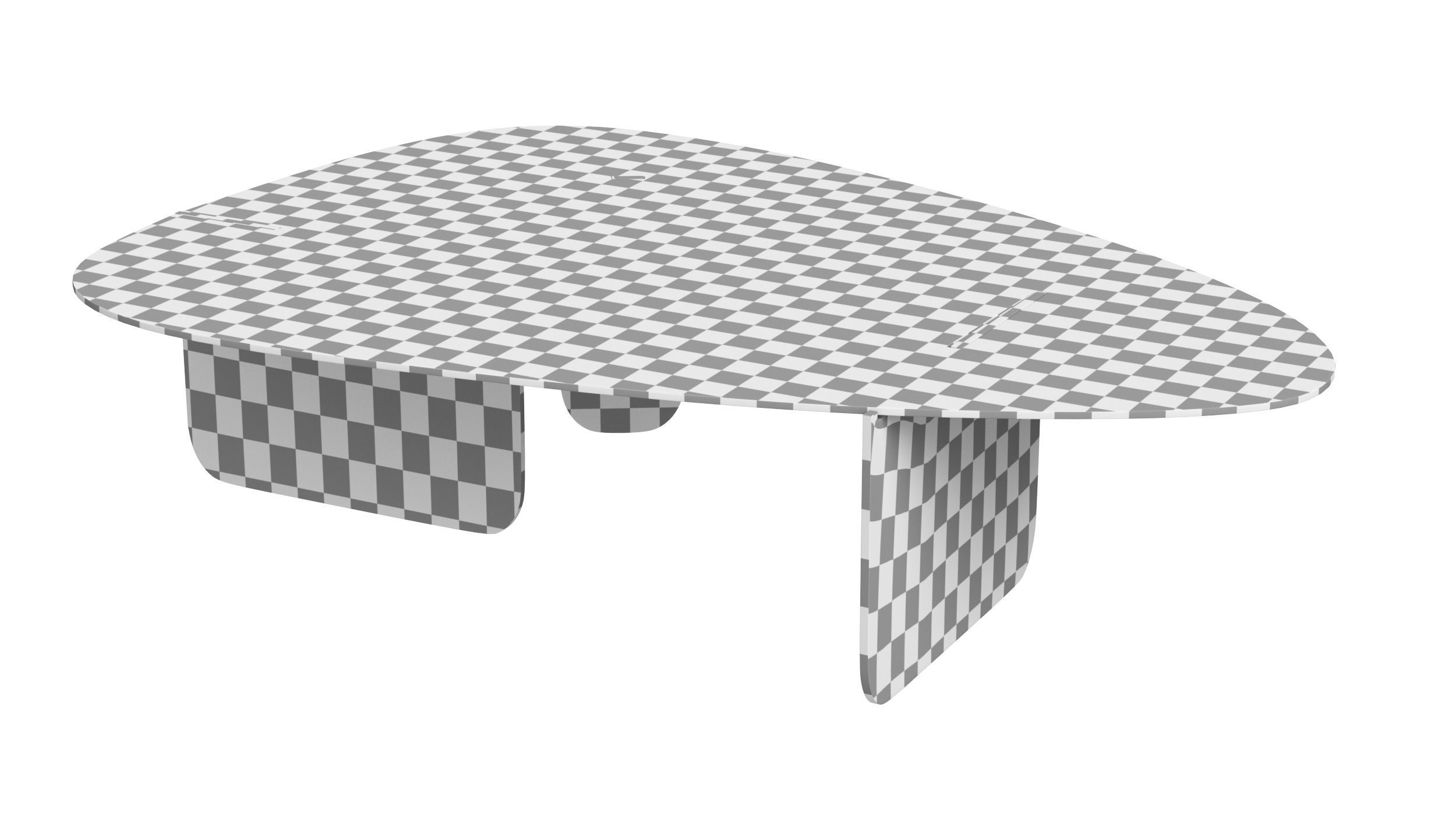 Circular Coffee Table Unique Organic Rust Modern Corten Steel 3D model_5