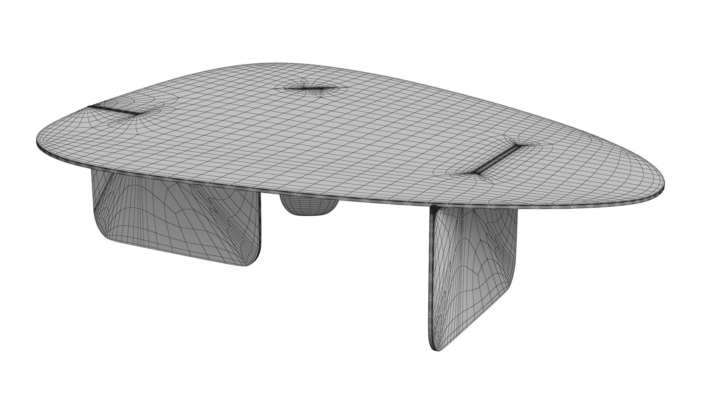 Circular Coffee Table Unique Organic Rust Modern Corten Steel 3D model_6