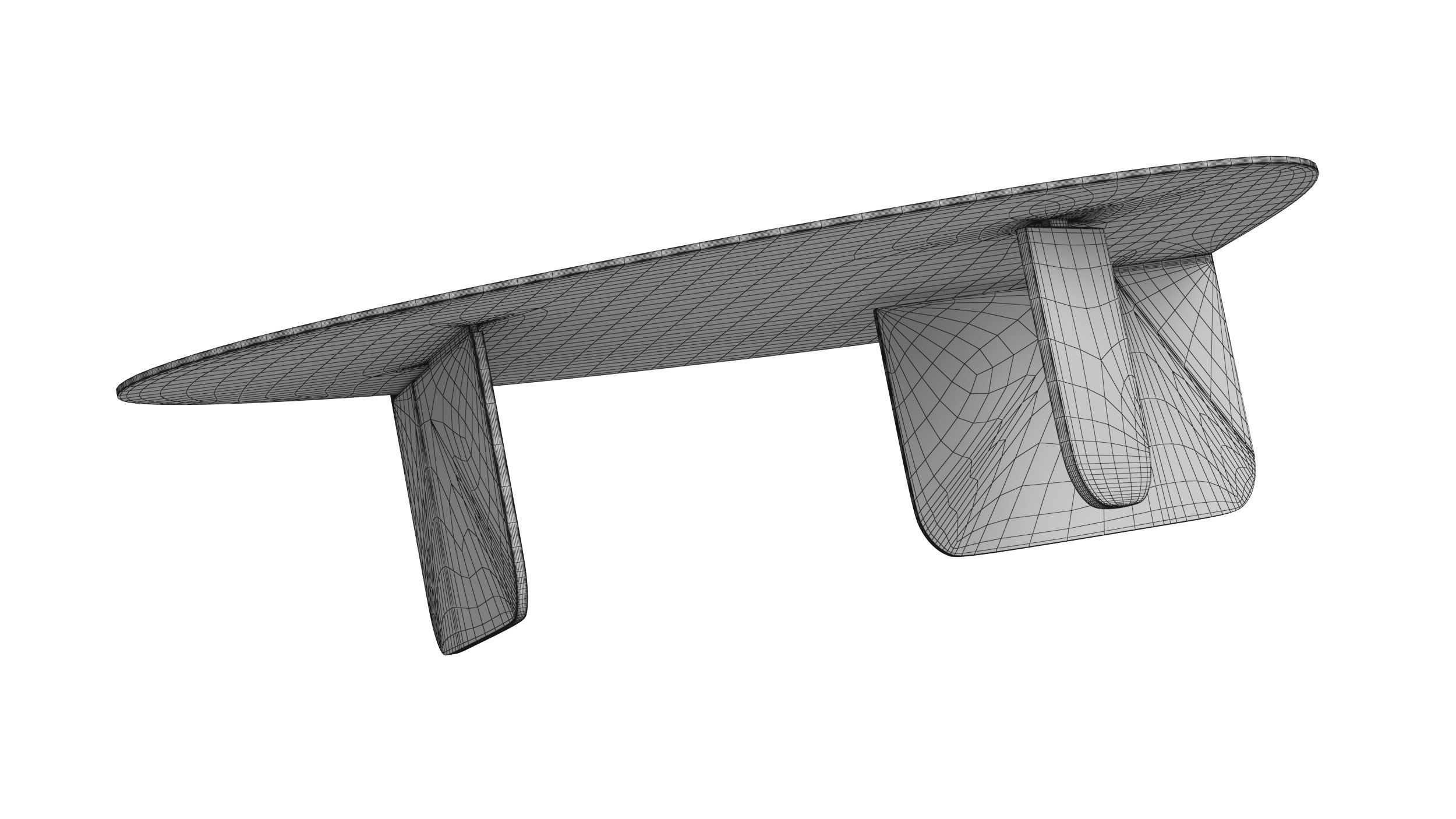 Circular Coffee Table Unique Organic Rust Modern Corten Steel 3D model_7