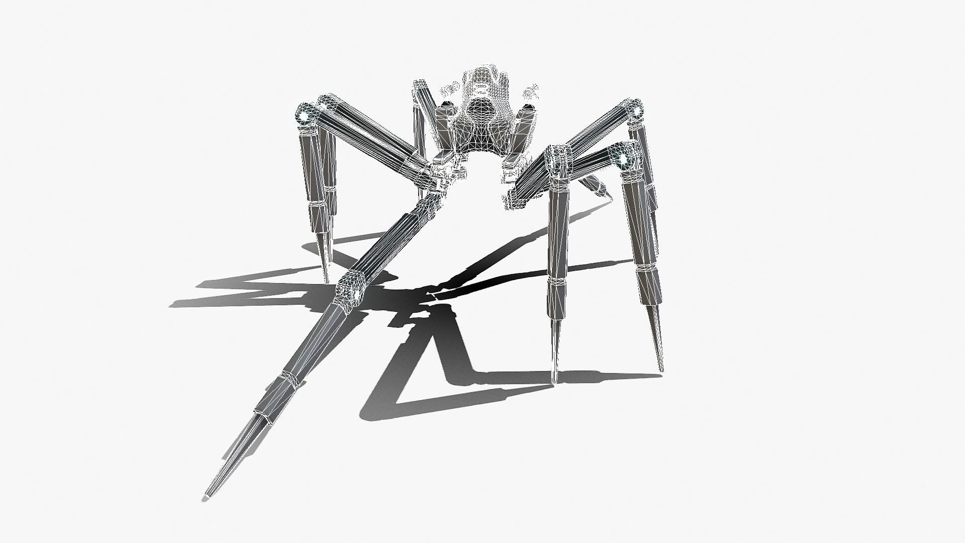 Spider bot v3 rigged and animated Low-poly 3D model_20