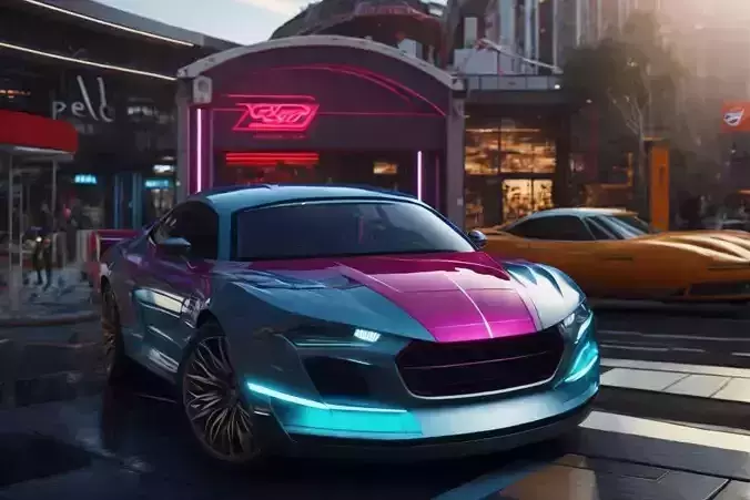 car 7 Low-poly 3D model