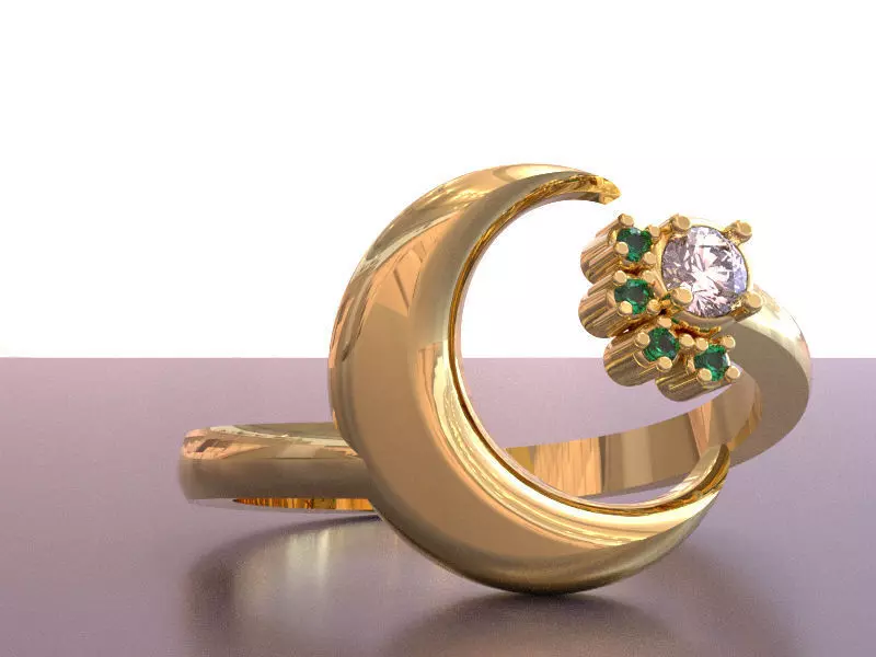 Ring moon Free 3D print model