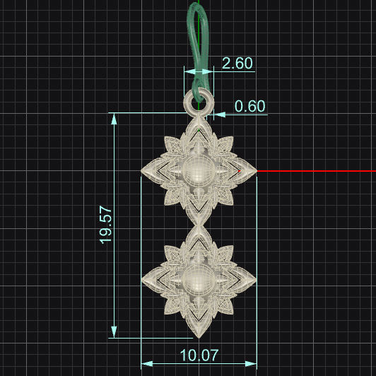 Earrings Lay-Praca-yam pattern Free 3D print model_4