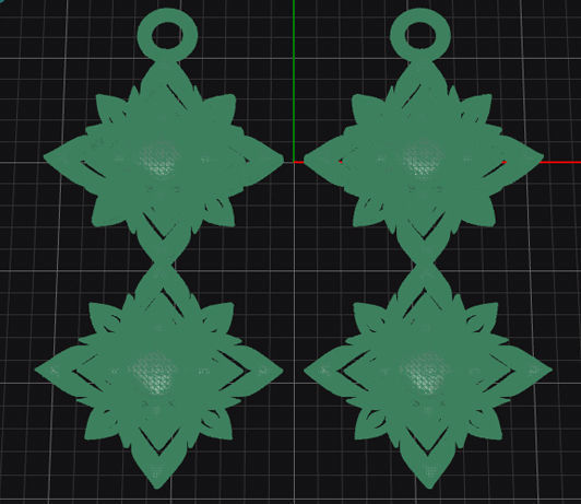 Earrings Lay-Praca-yam pattern Free 3D print model_2
