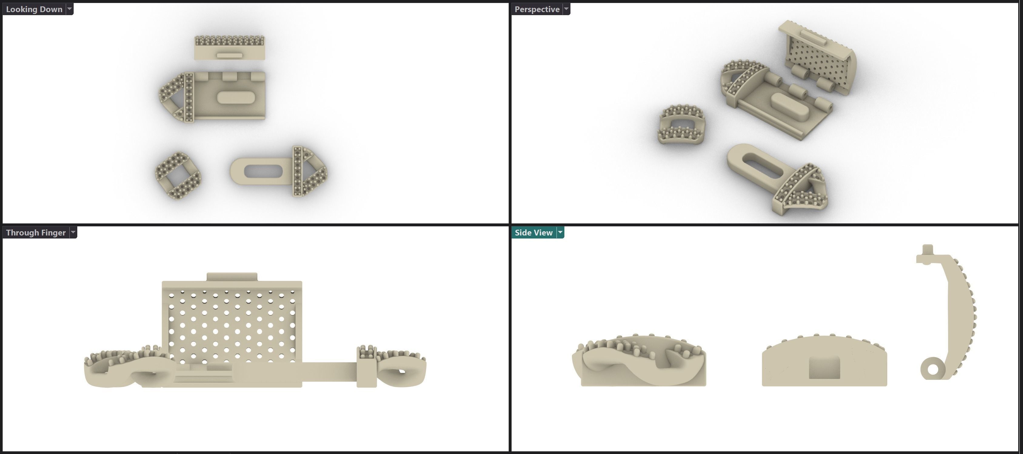 Cuban Link Chain Diamond Bracelet or Neckla 3D print model_5