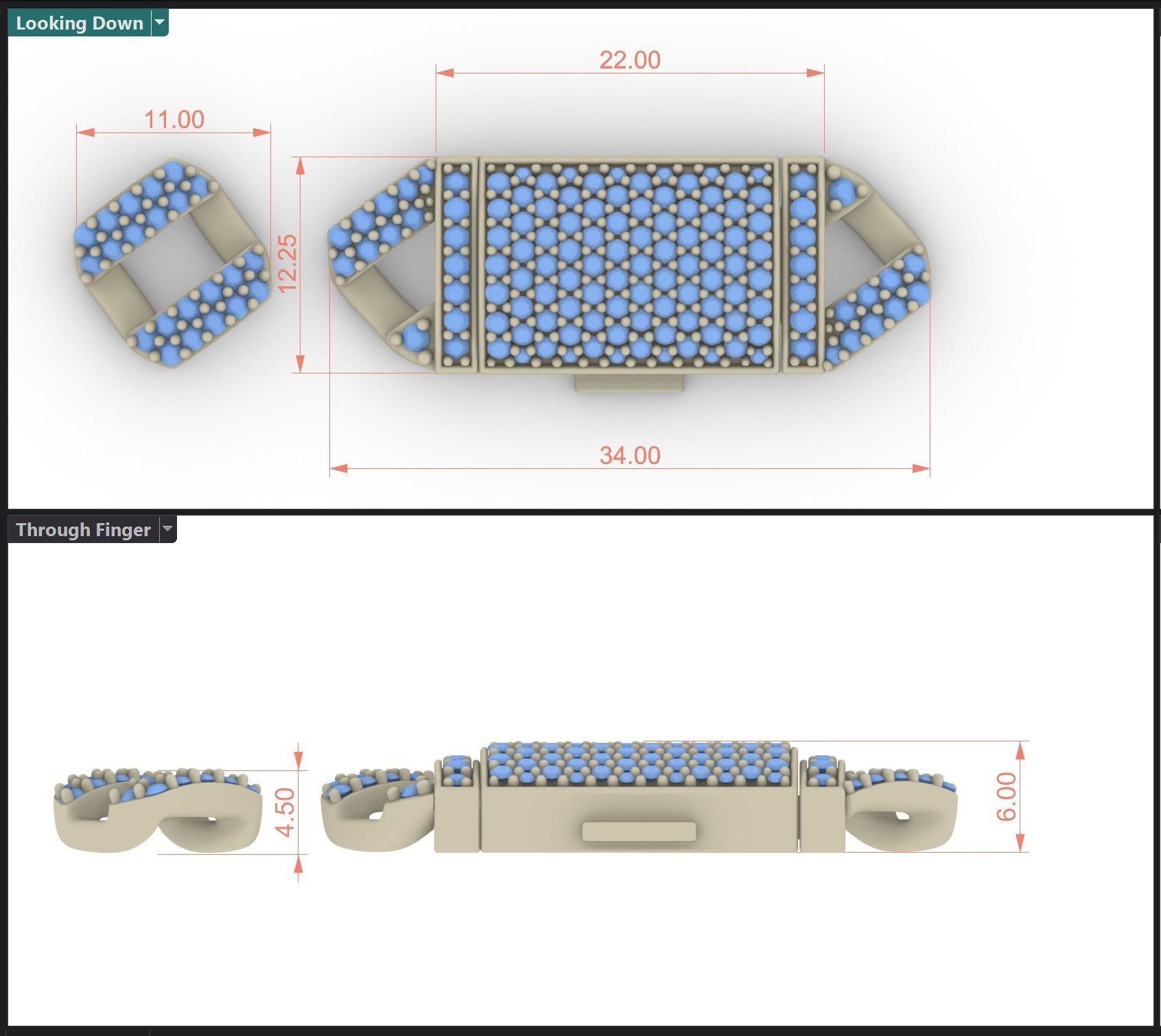 Cuban Link Chain Diamond Bracelet or Neckla 3D print model_4