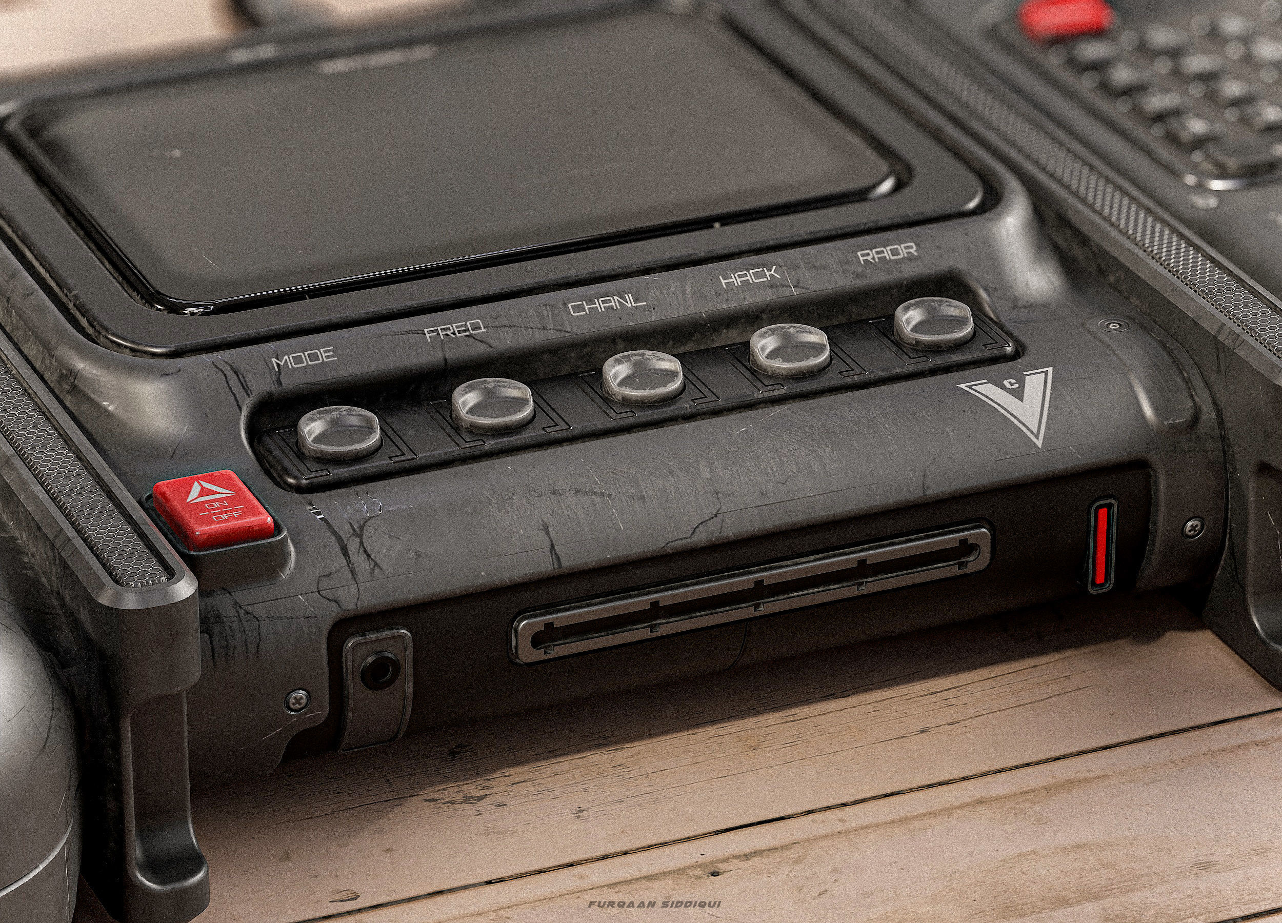 Sci-fi Controller V34 PBR Low-poly 3D model_7