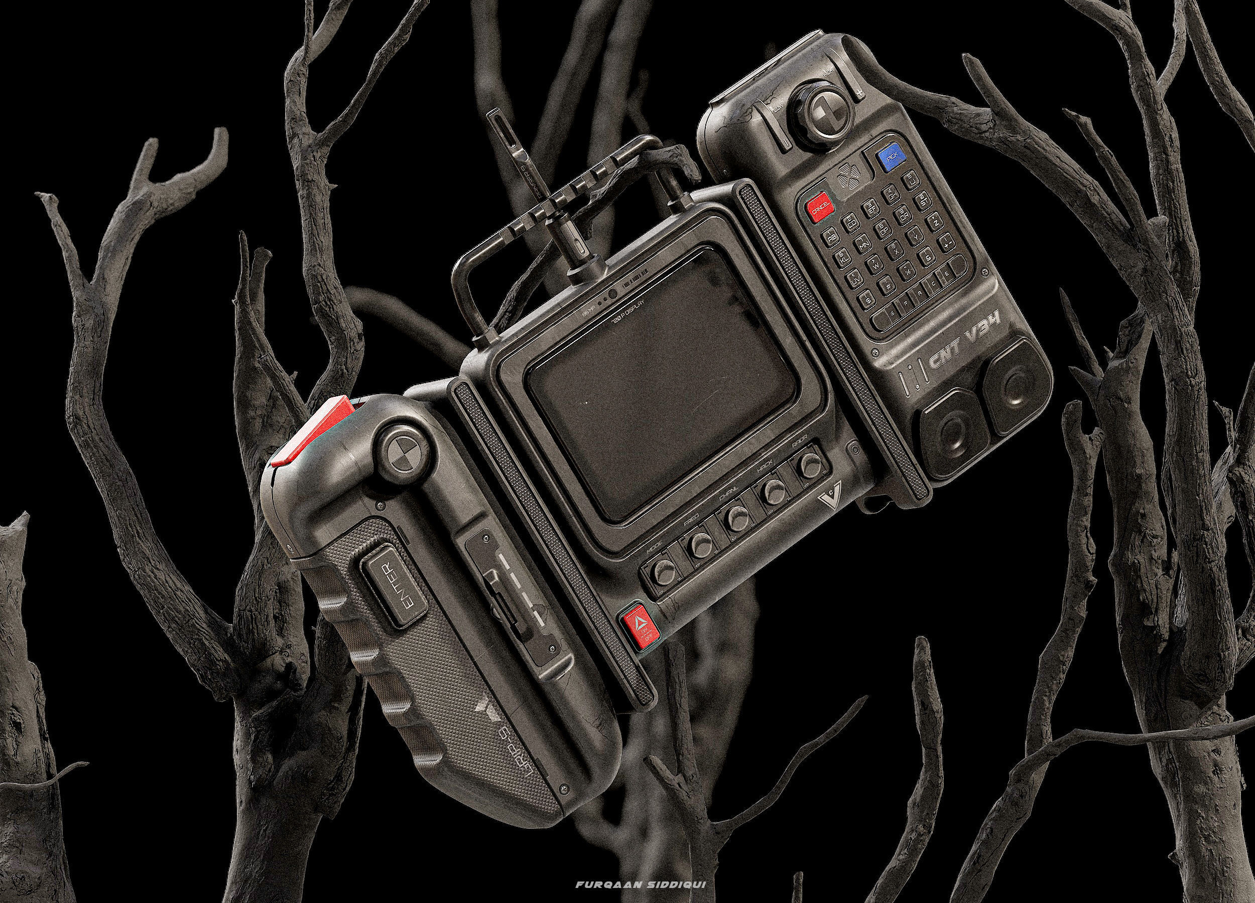 Sci-fi Controller V34 PBR Low-poly 3D model_9