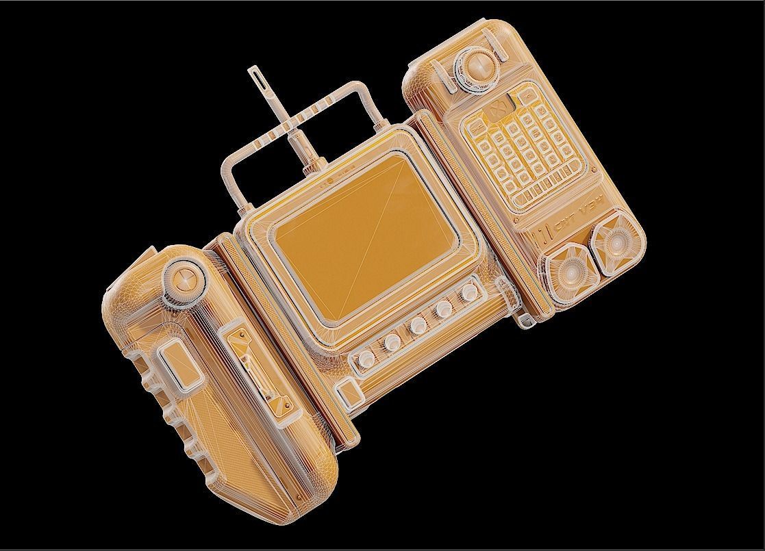 Sci-fi Controller V34 PBR Low-poly 3D model_14