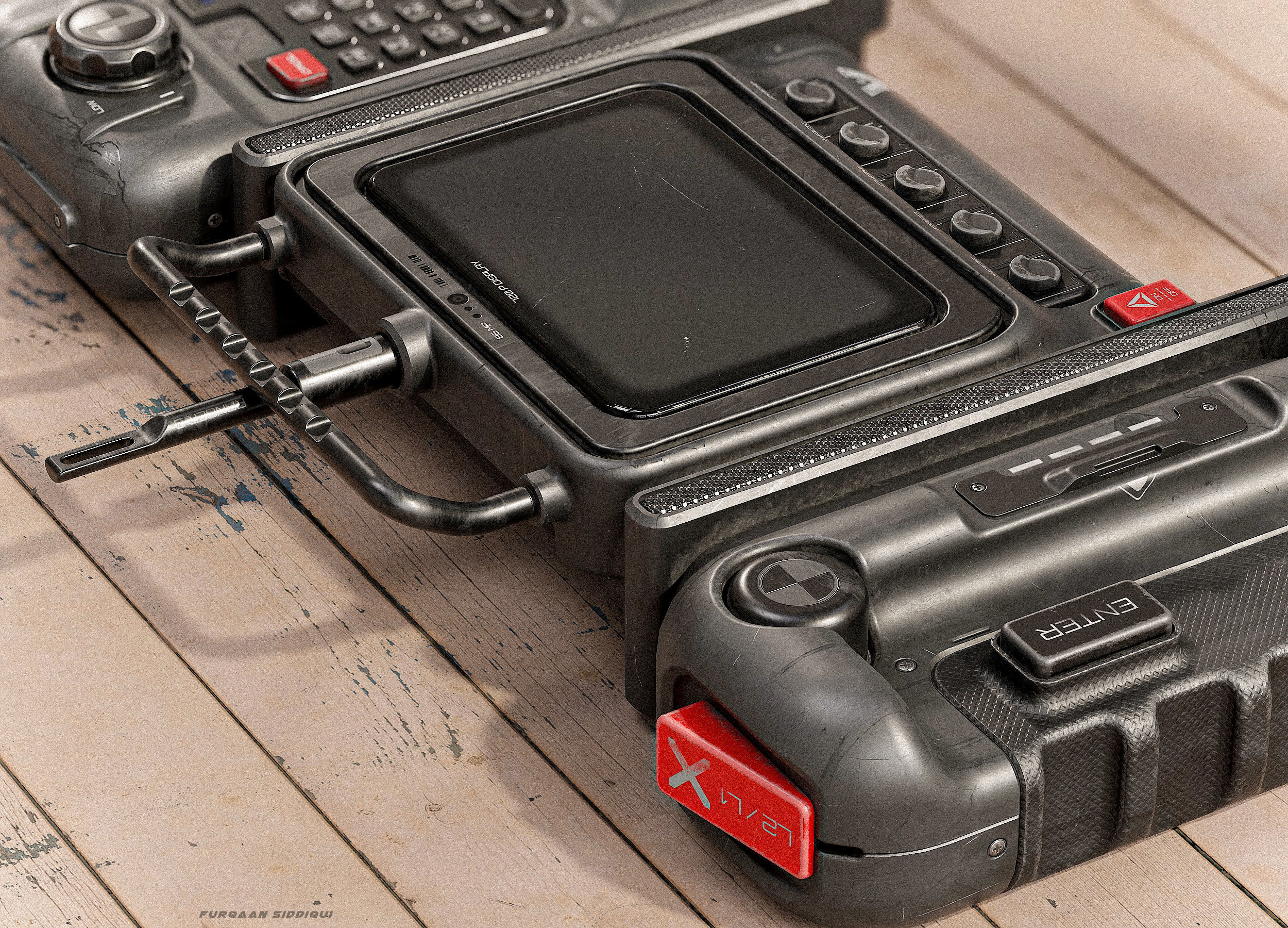 Sci-fi Controller V34 PBR Low-poly 3D model_8