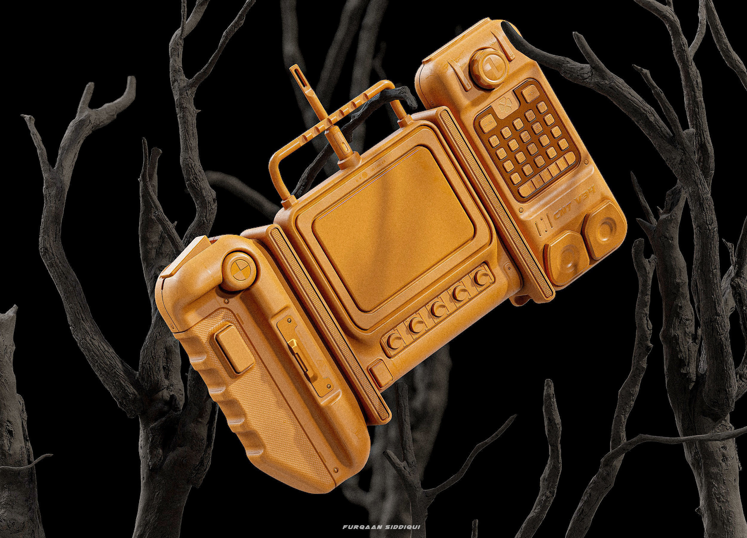 Sci-fi Controller V34 PBR Low-poly 3D model_13