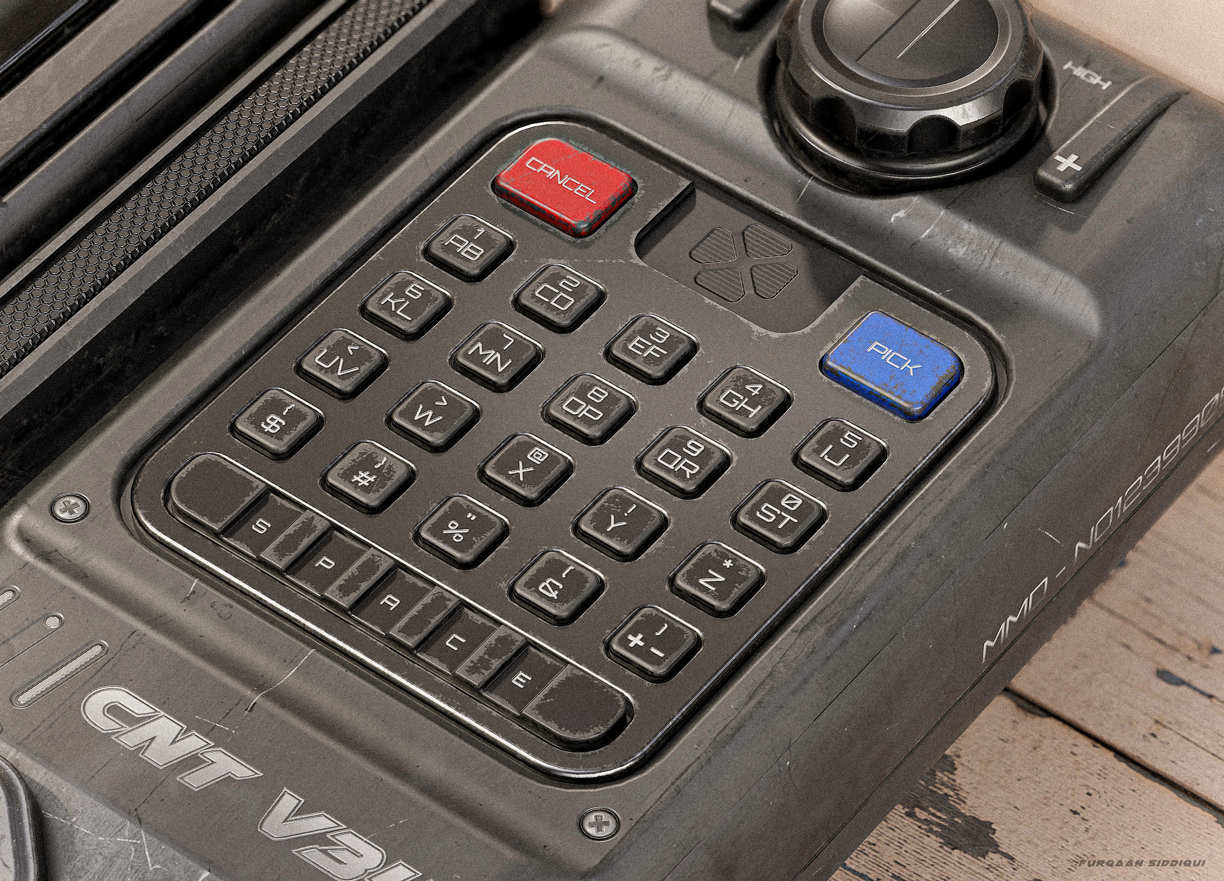 Sci-fi Controller V34 PBR Low-poly 3D model_10