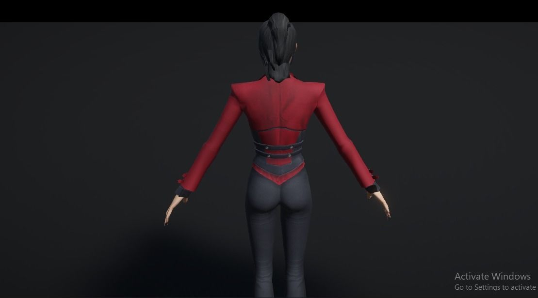 Beautiful Female Model With Clothes and bikini Low-poly 3D model_7