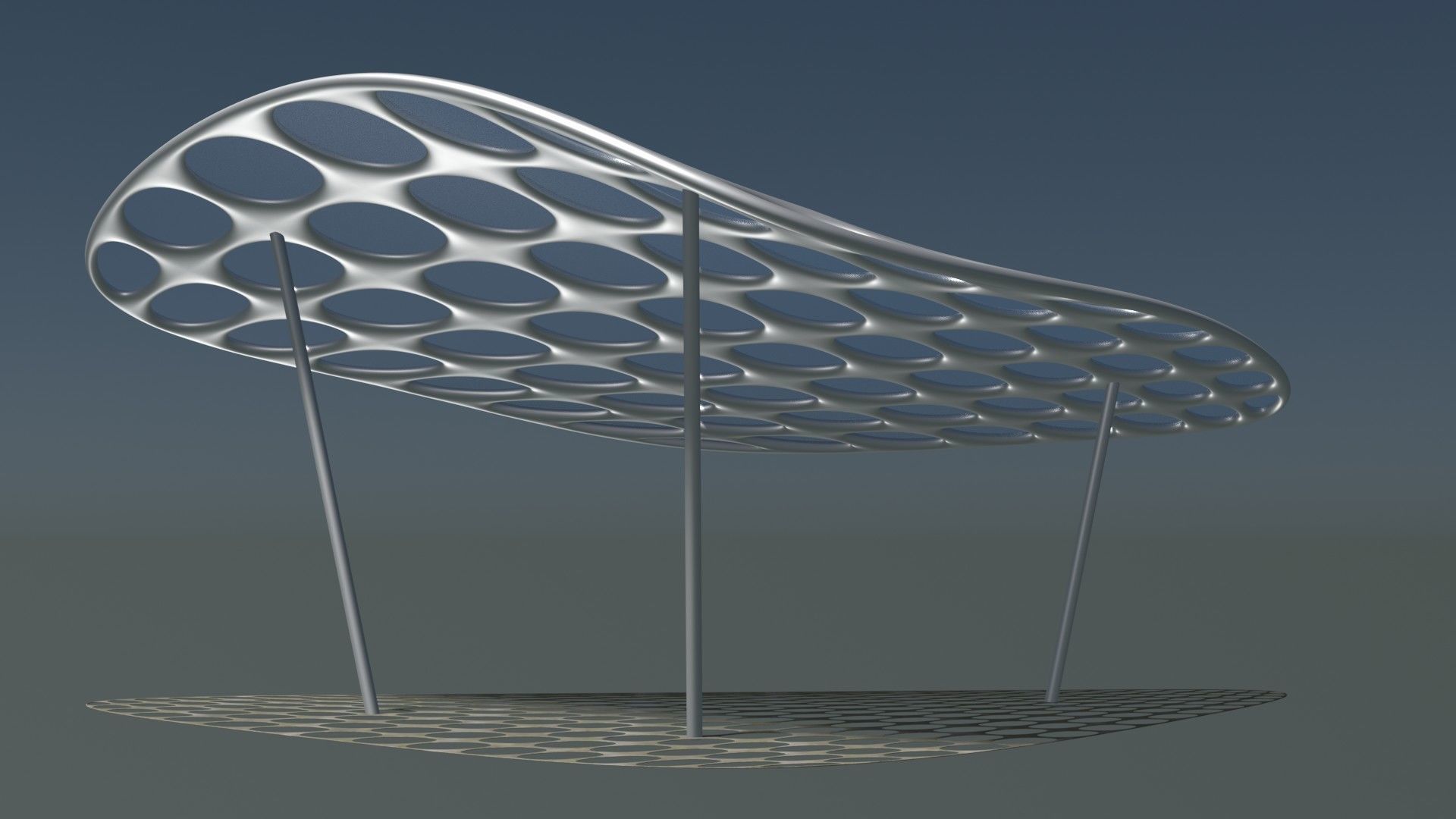 Parametric pavilion model 2348 3D model_4