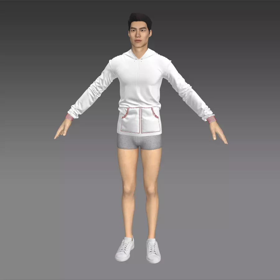 hoodie Low-poly 3D model_0