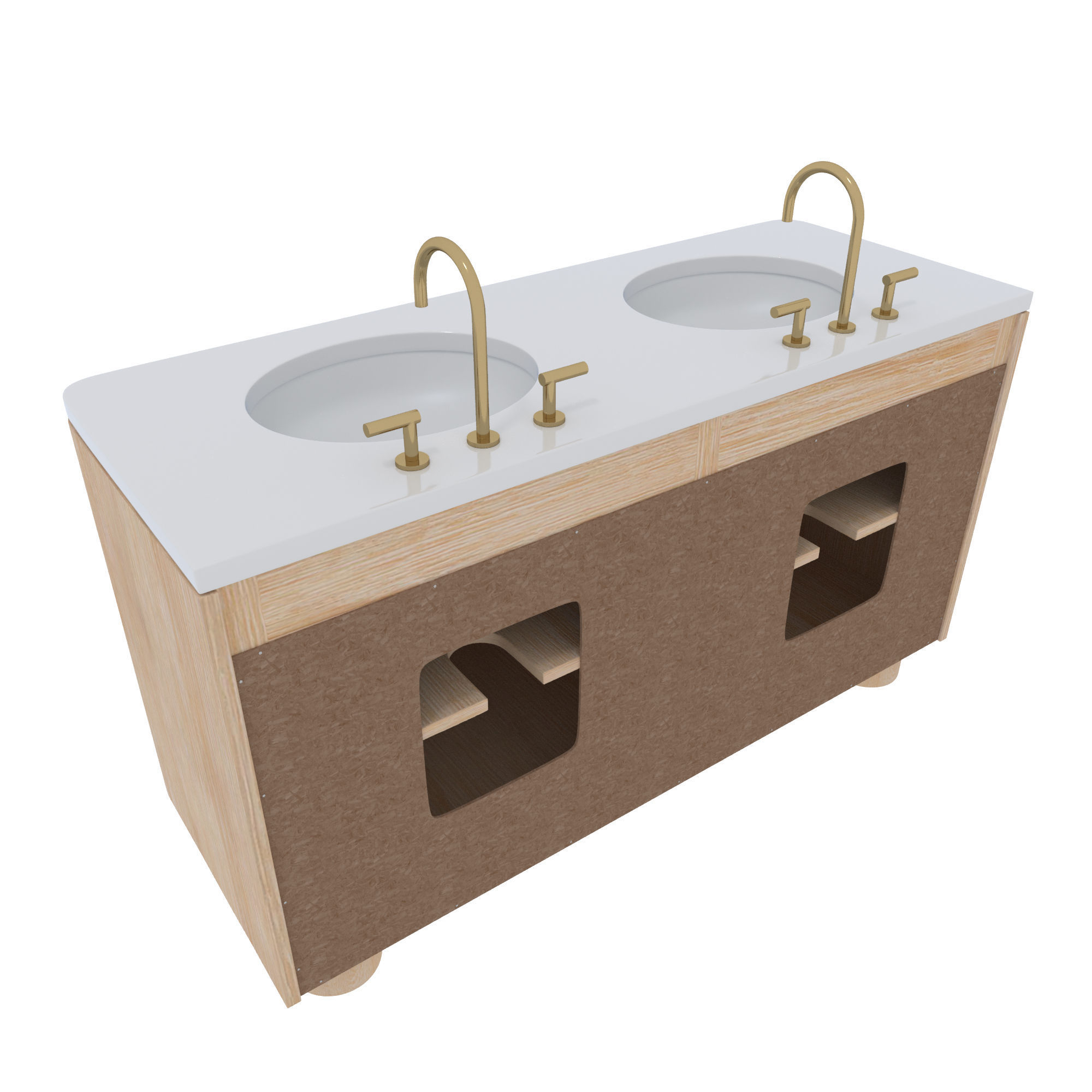 Isley double bathroom 3D model_2