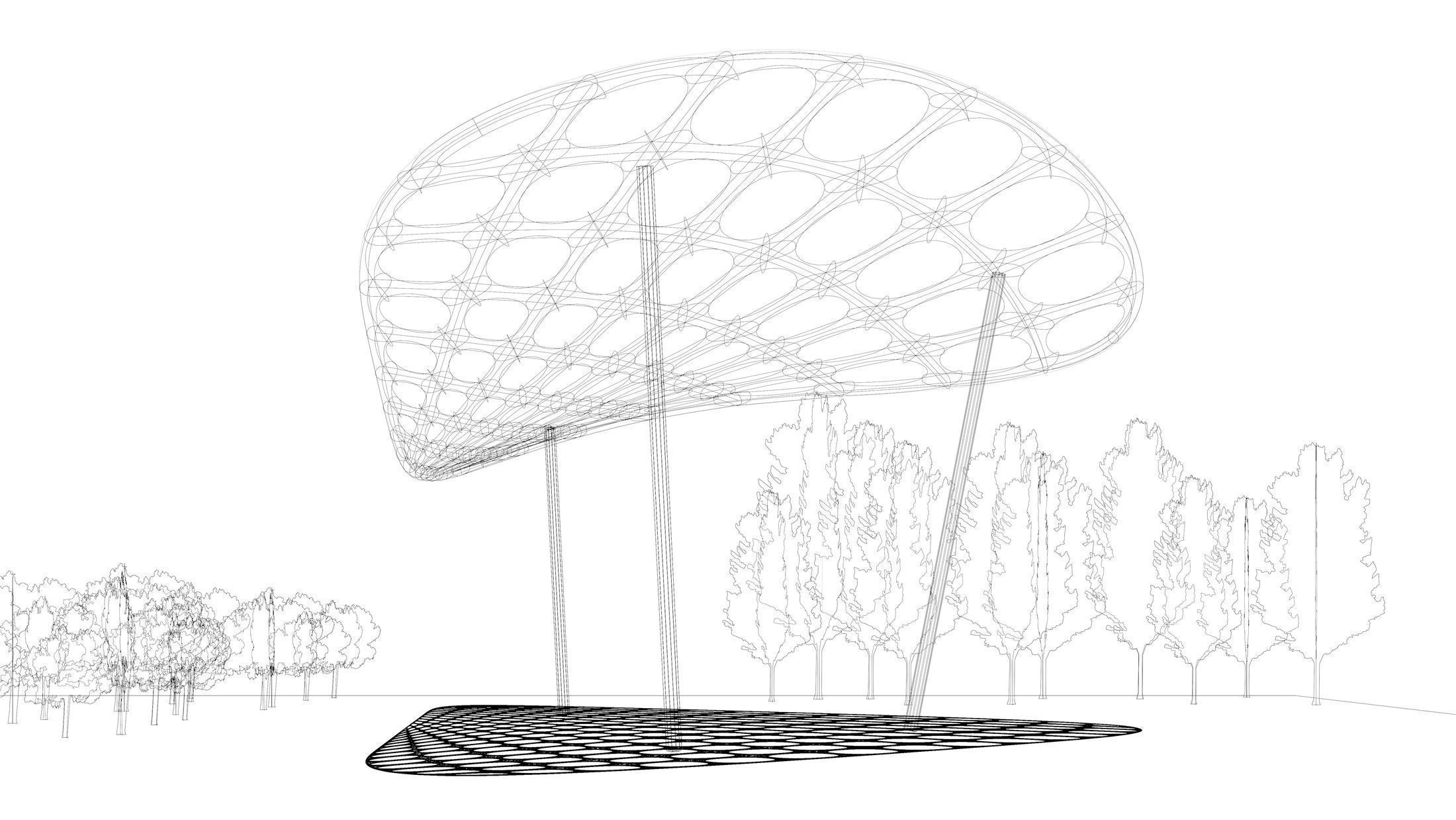 Parametric pavilion scene 2348 3D model_10