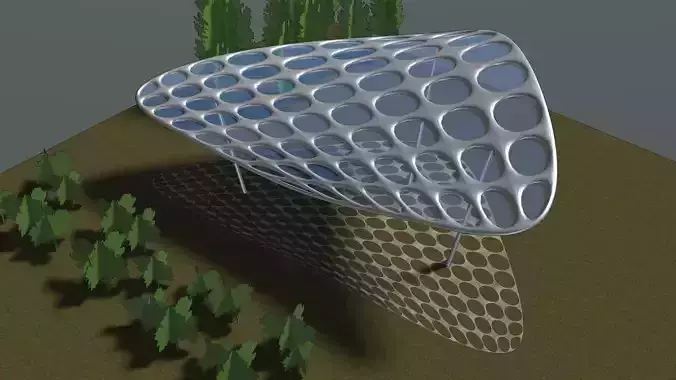 Parametric pavilion scene 2348 3D model
