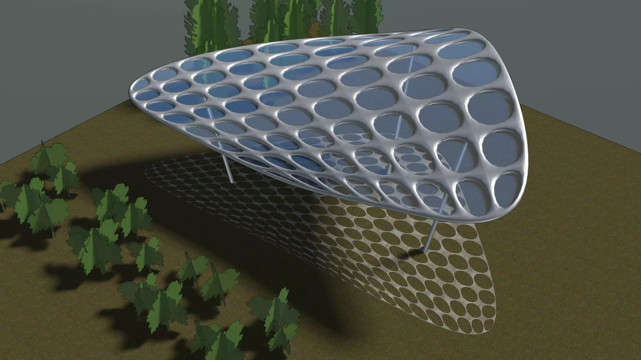 Parametric pavilion scene 2348 3D model_0