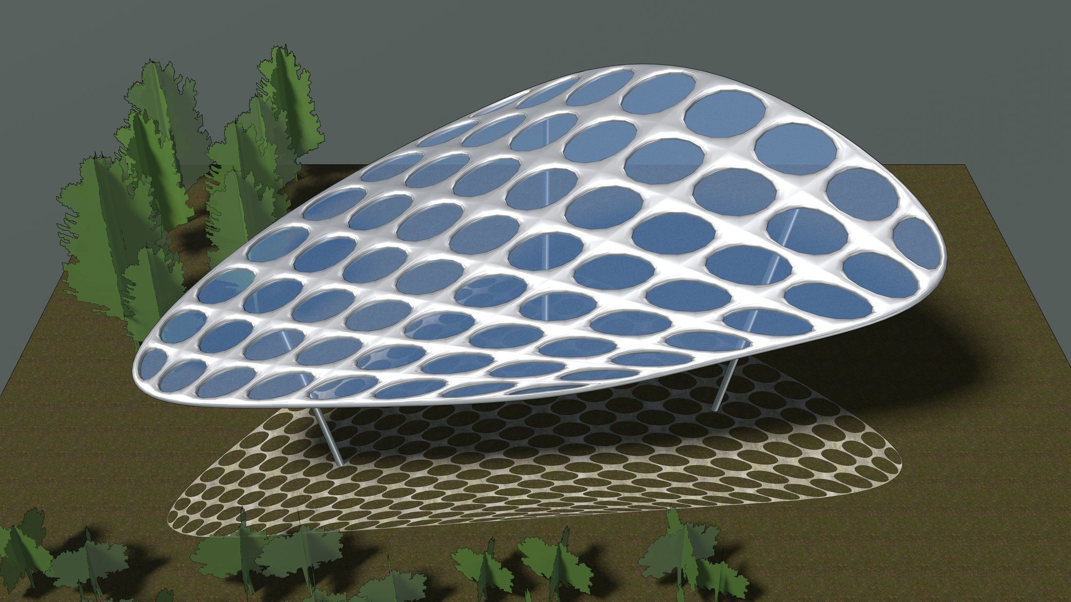 Parametric pavilion scene 2348 3D model_3