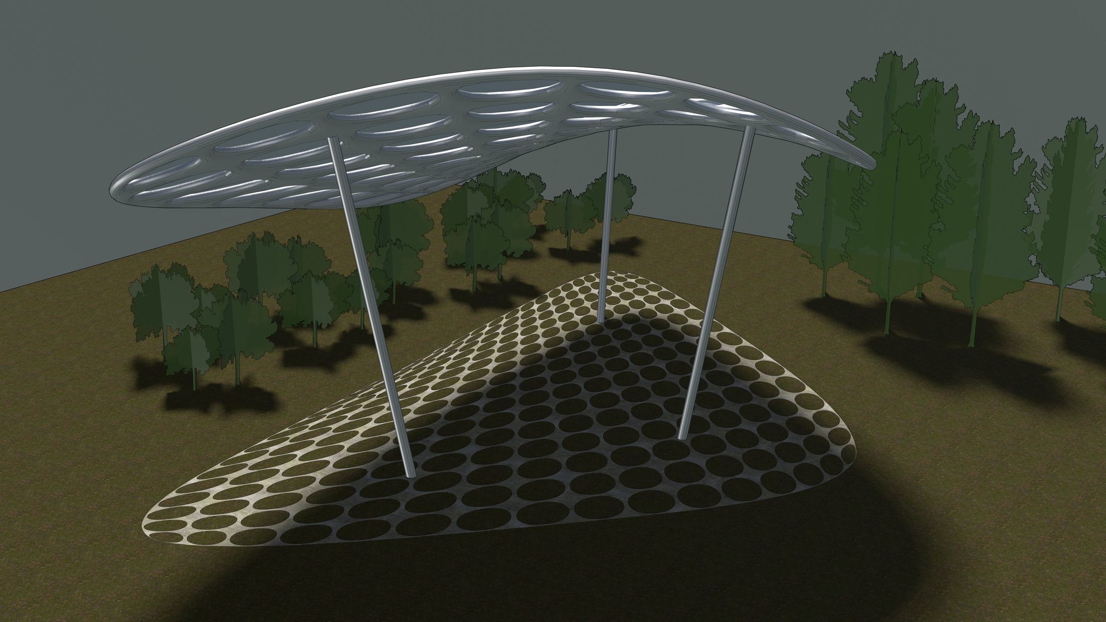 Parametric pavilion scene 2348 3D model_1