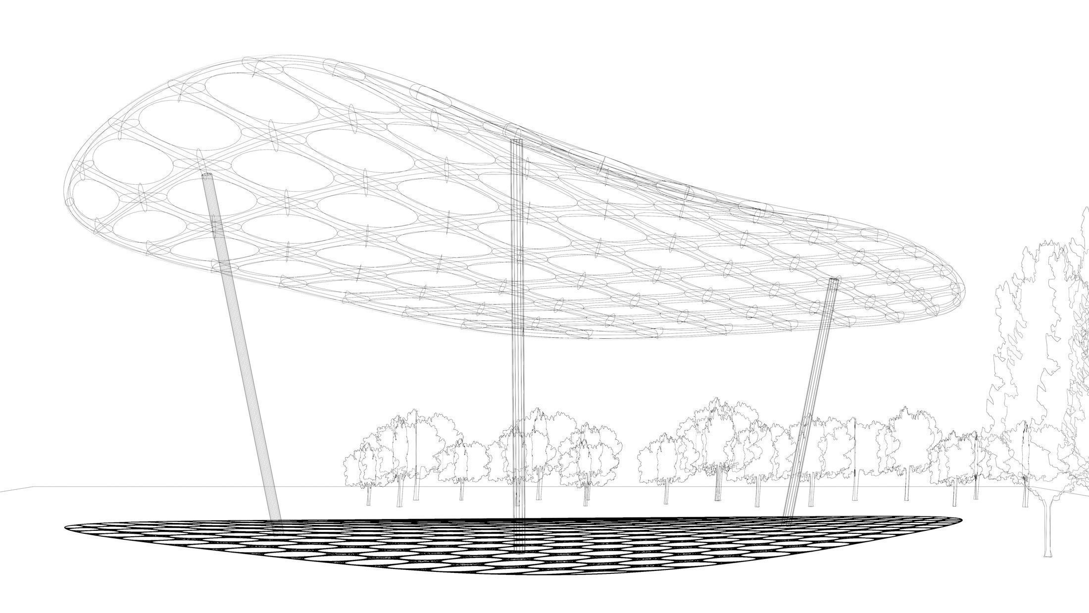 Parametric pavilion scene 2348 3D model_11