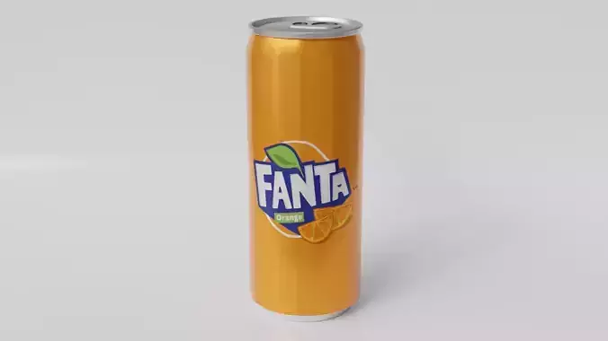 Fantasy Soda Can 3D Model fanta