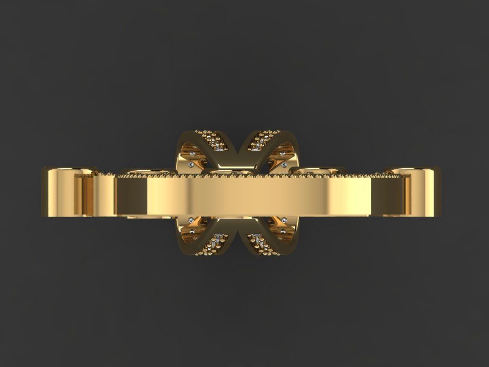 O letter pendant 3D print model_11