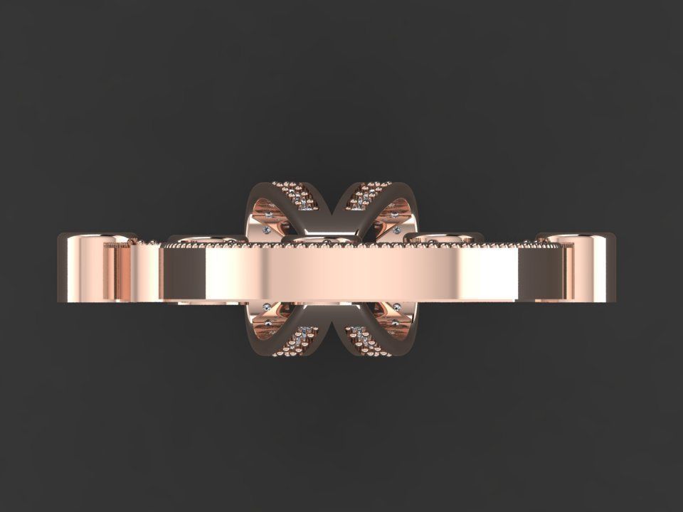 O letter pendant 3D print model_13