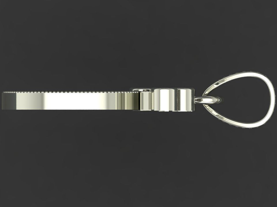 O letter pendant 3D print model_8