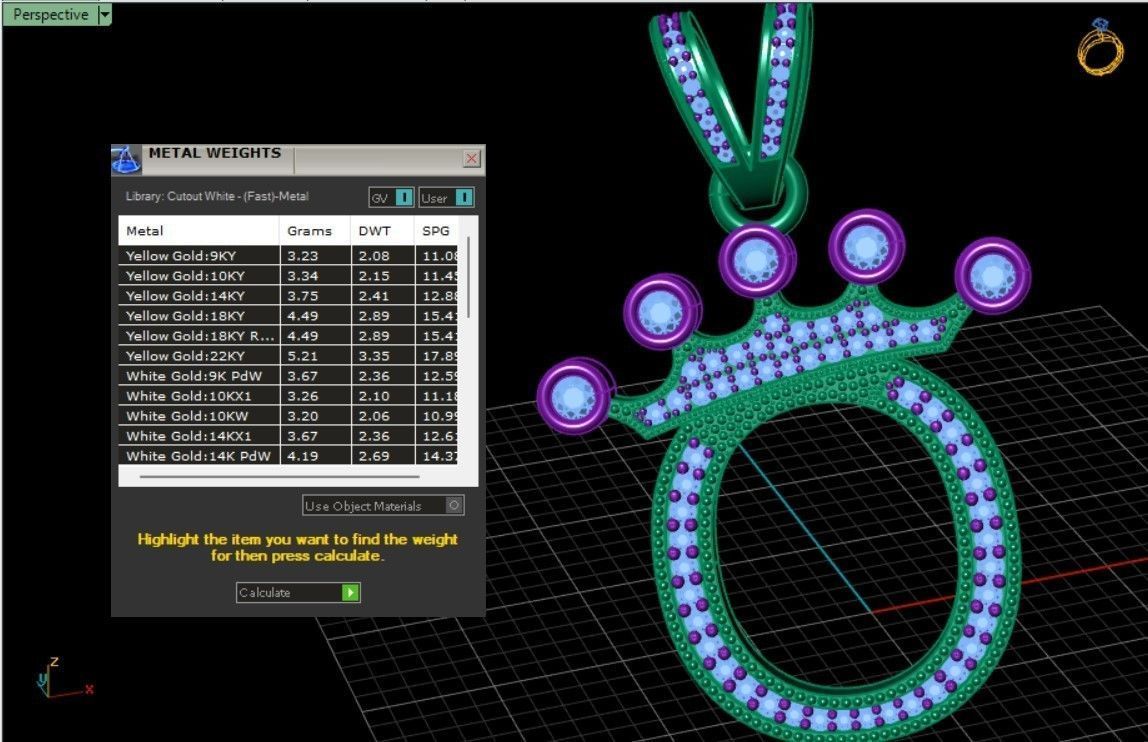 O letter pendant 3D print model_6