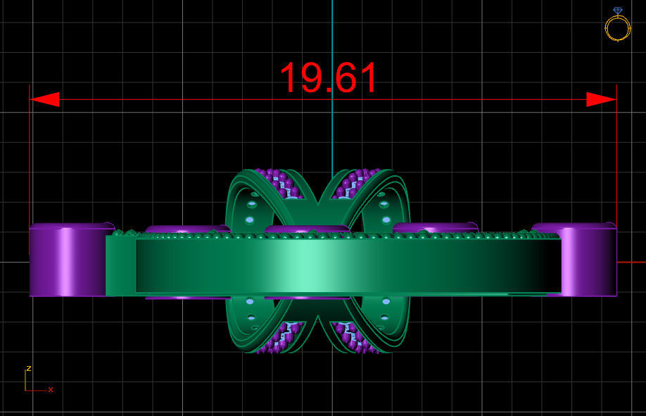 O letter pendant 3D print model_14