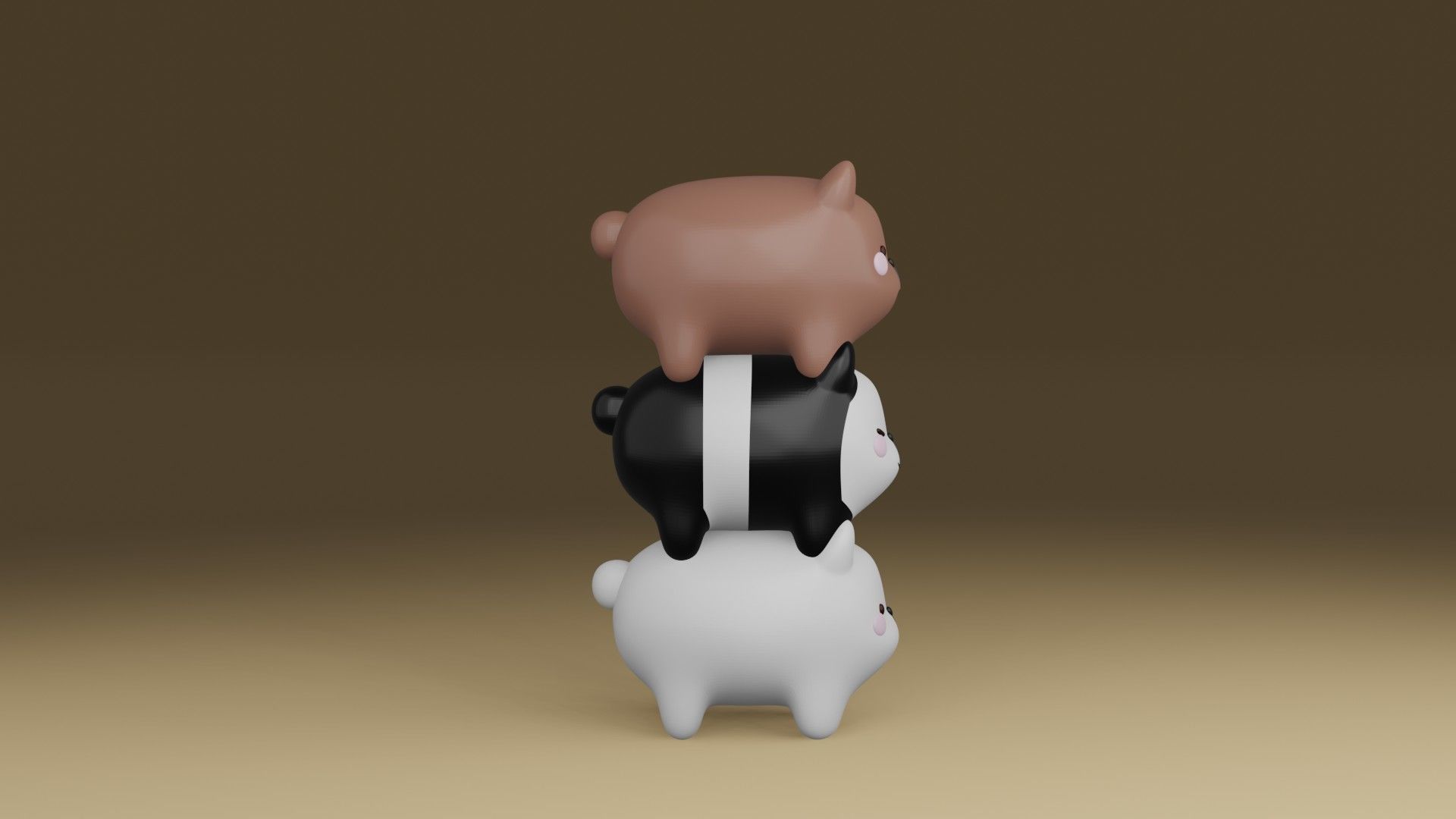 bears 3D print model_9