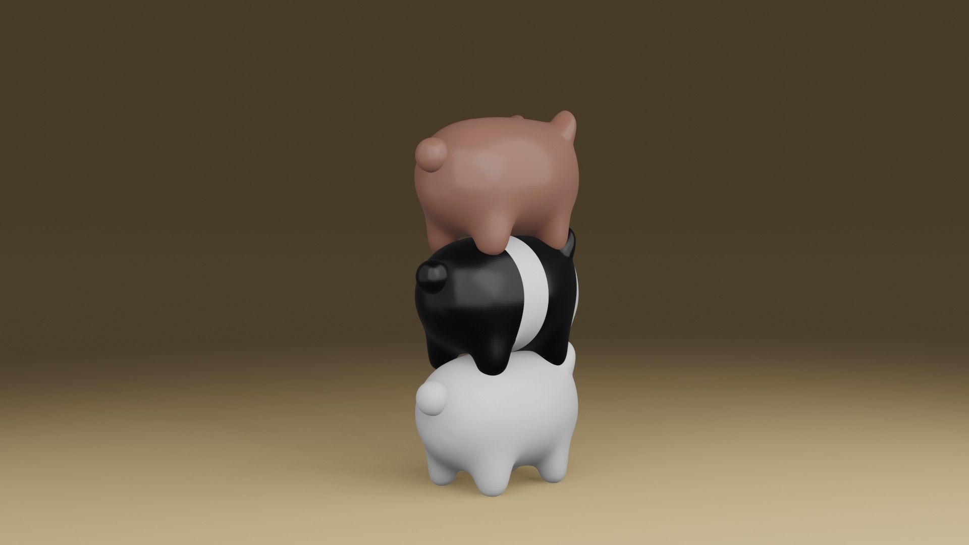 bears 3D print model_10