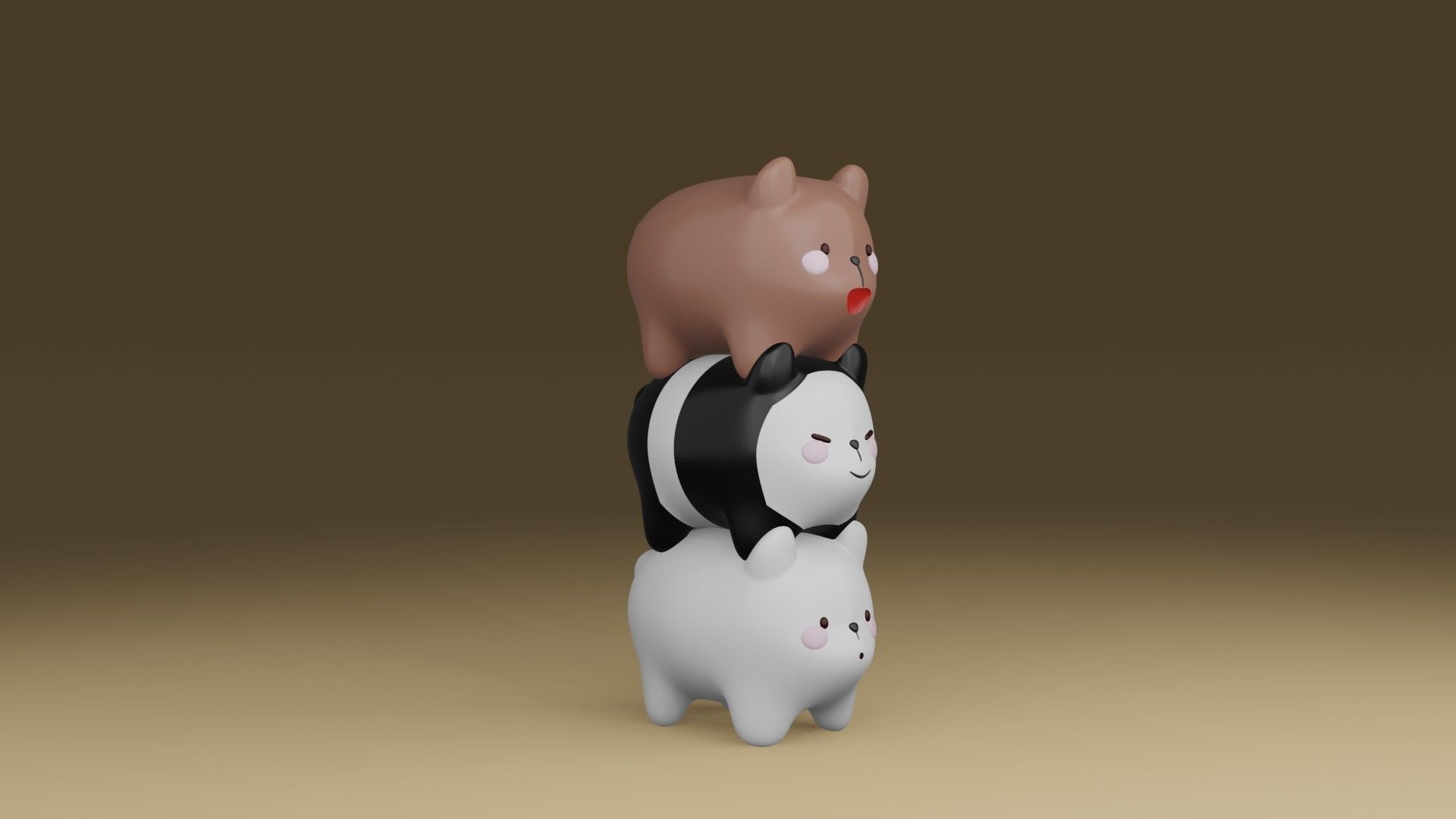 bears 3D print model_8