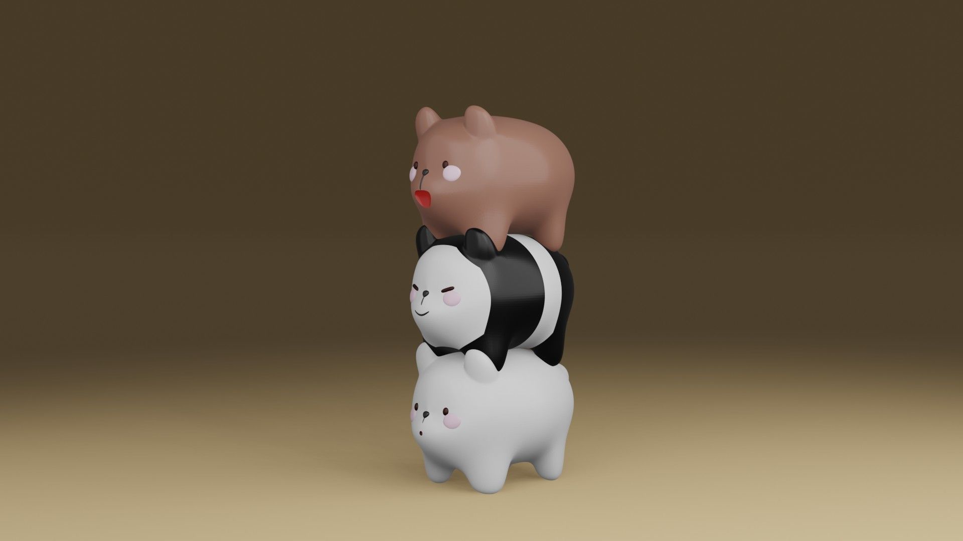 bears 3D print model_6