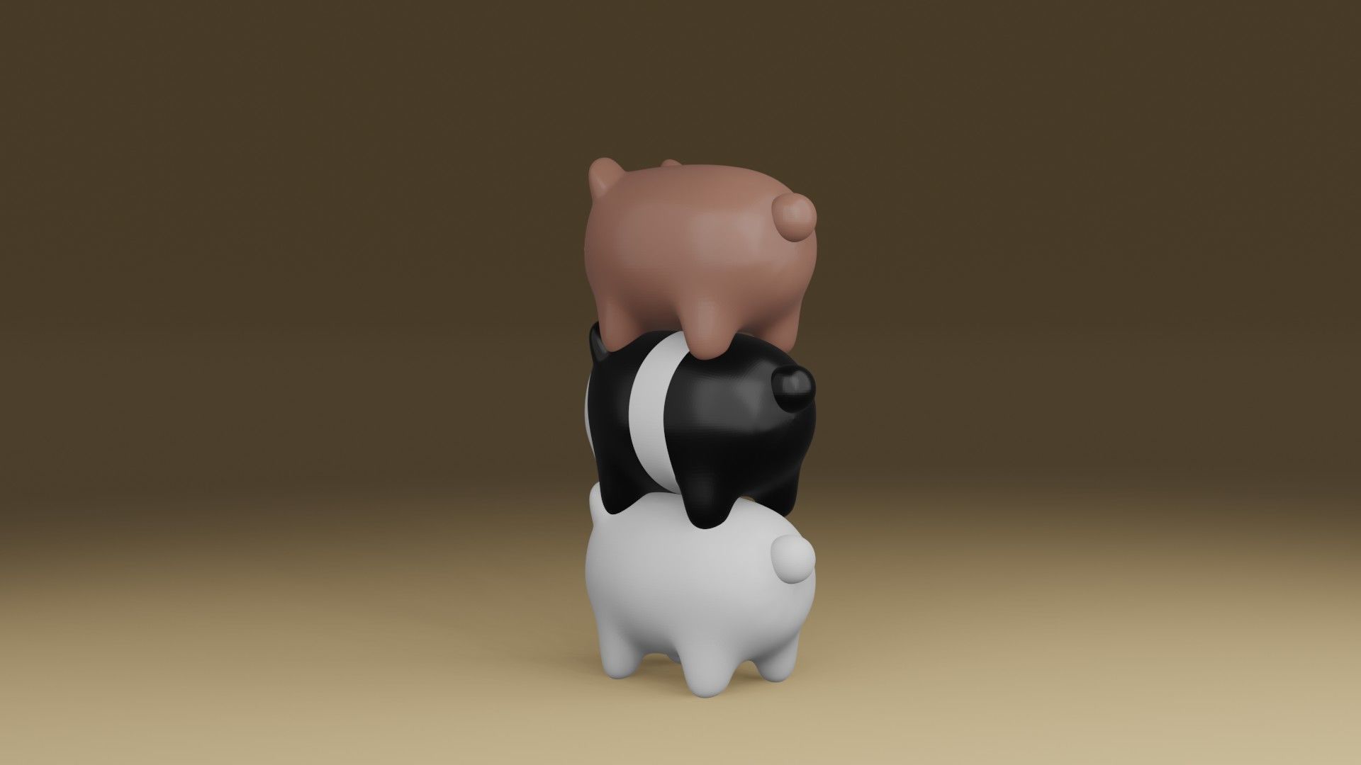 bears 3D print model_12