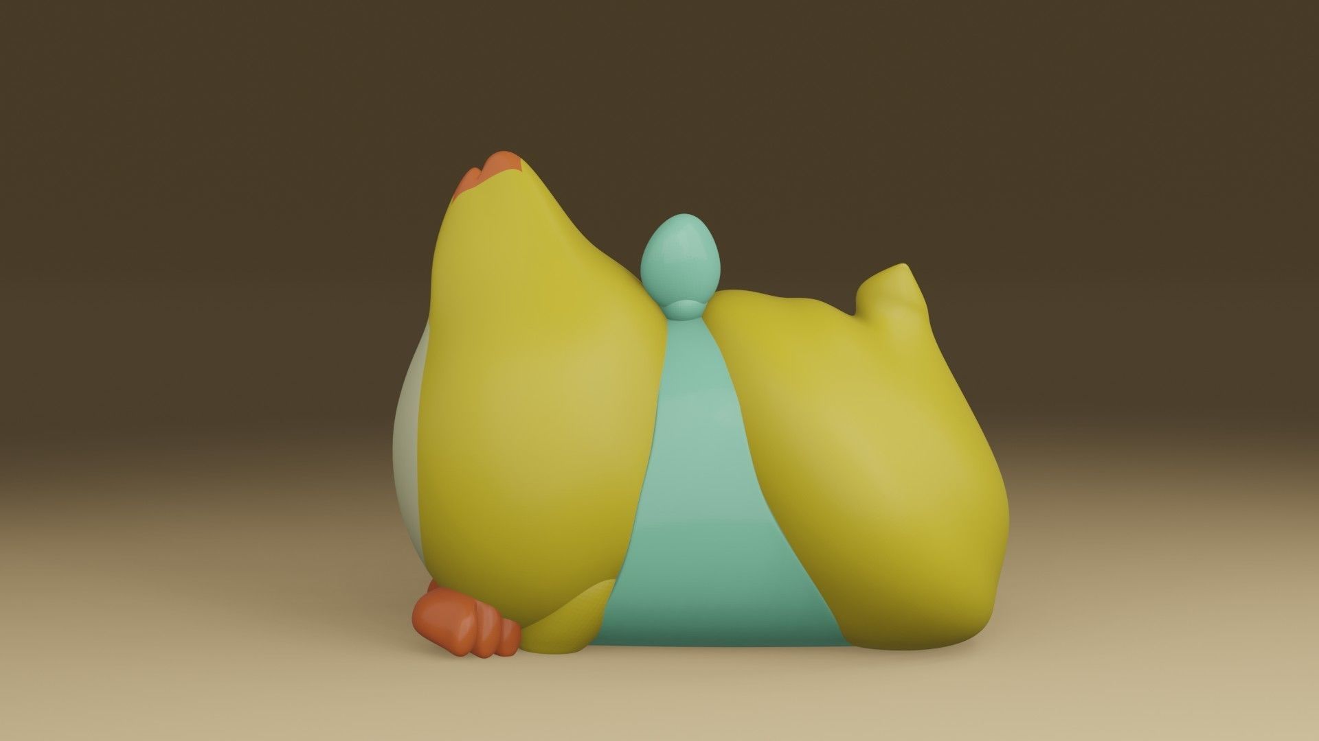 duck chicken 3D print model_10