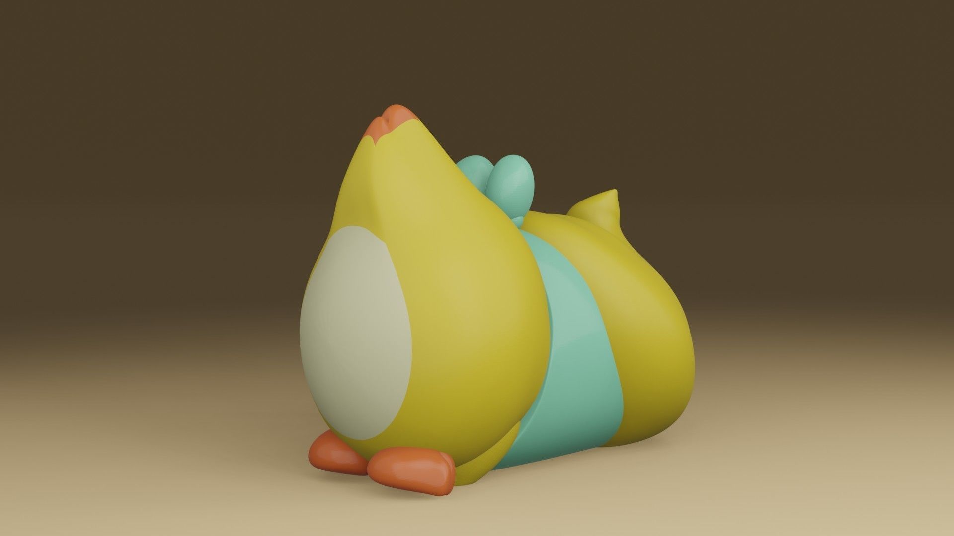duck chicken 3D print model_11