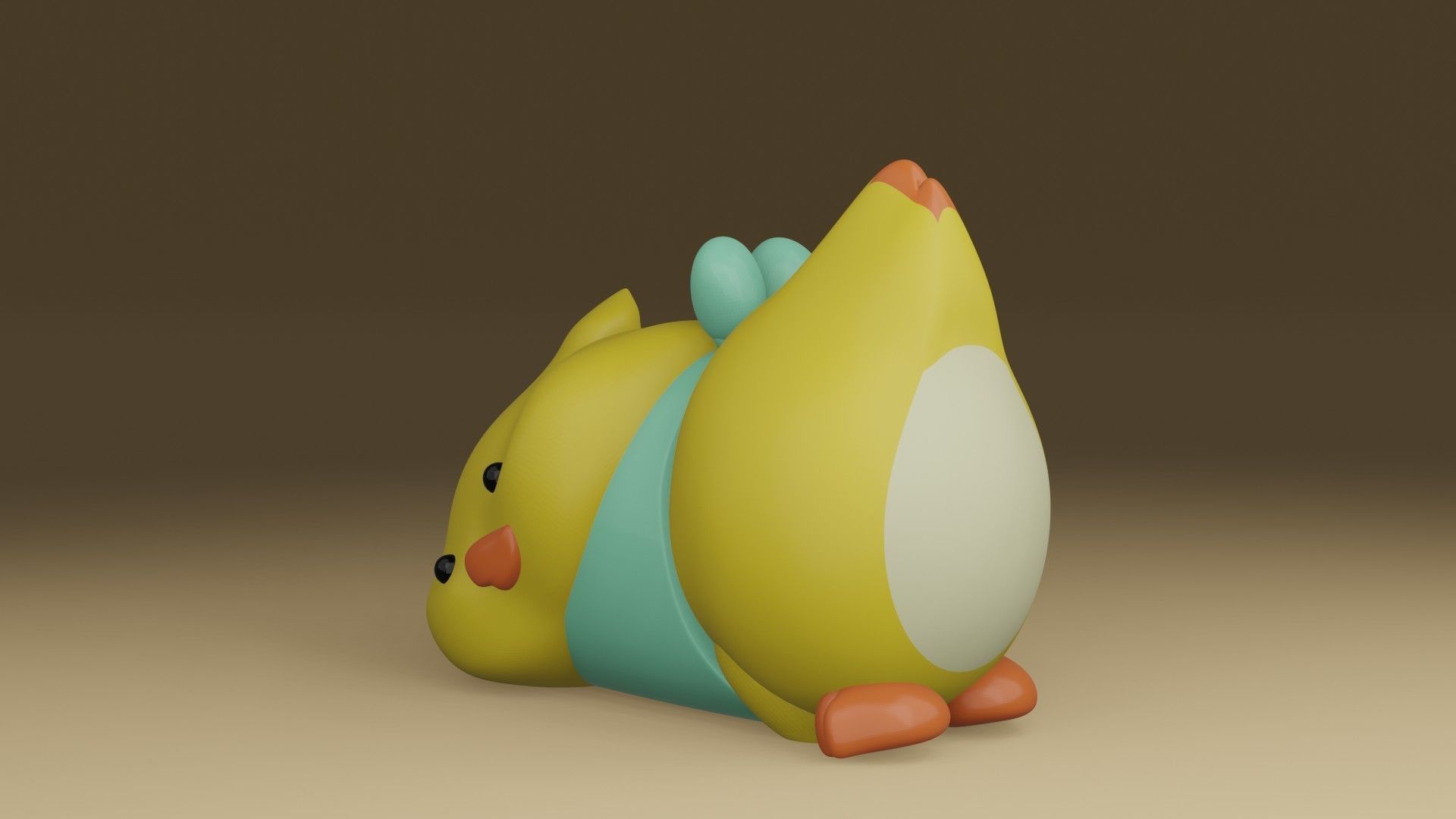duck chicken 3D print model_13
