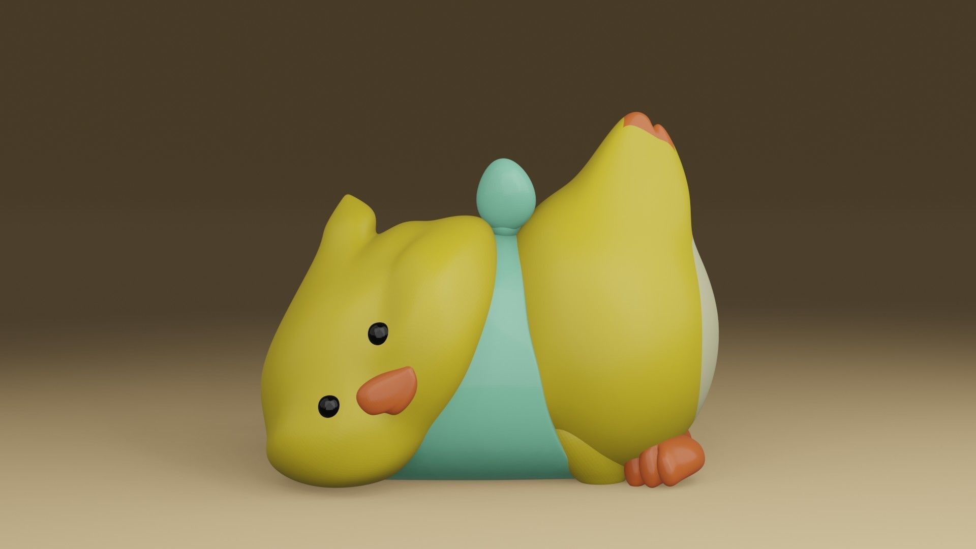 duck chicken 3D print model_6